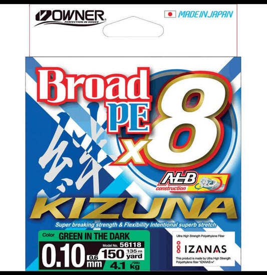 PE Braid Owner Broad Green in the Dark 135m/150yard