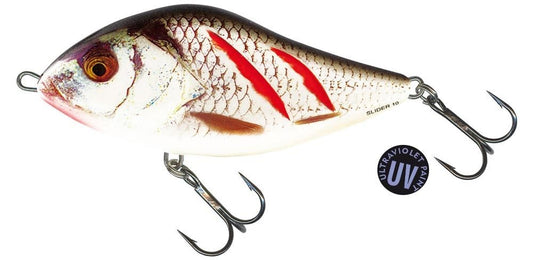 Salmo Slider 10cm 46g Sinking Jerkbait Predator Lure - Wounded Golden Shiner