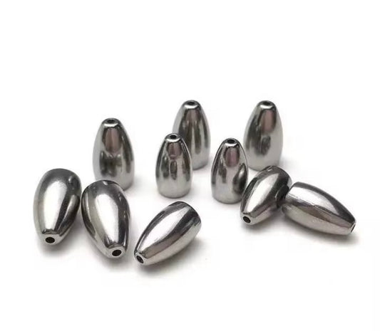 Tungsten Bullet Weight Silver In Colour